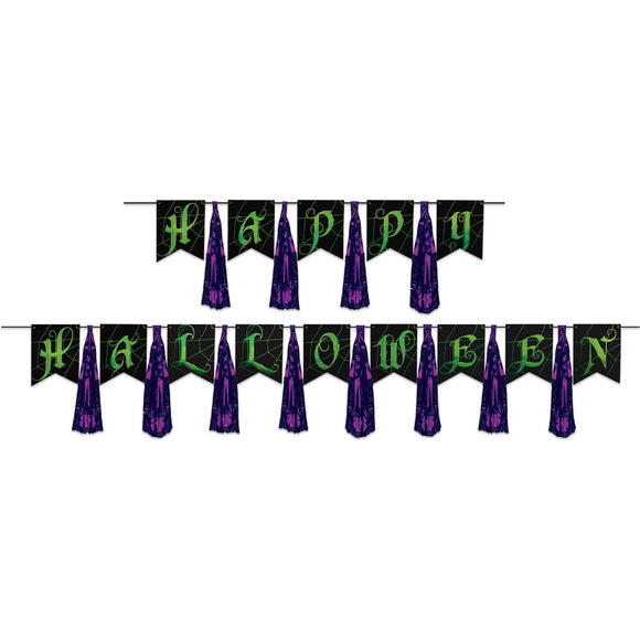Beistle Happy Halloween Tassel Streamer 13 in  x 6' & 13 in  x 11' (1/Pkg) Party Supply Decoration : Halloween