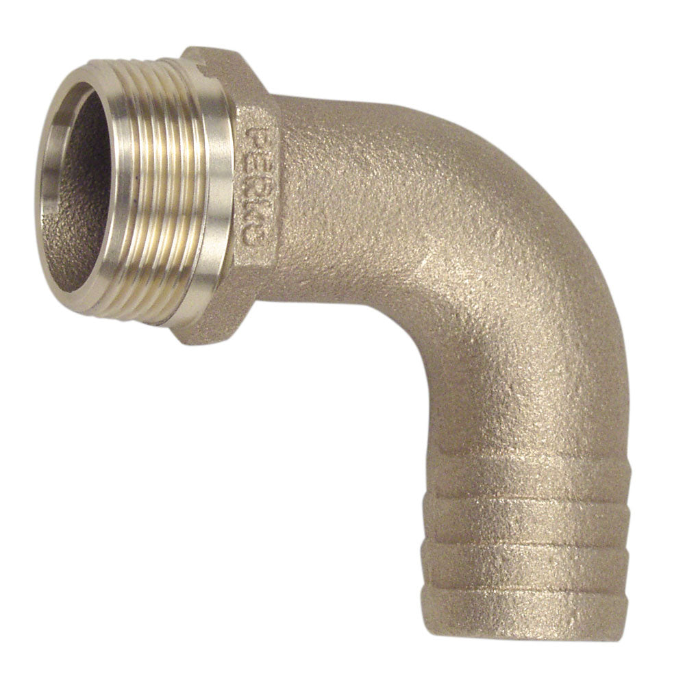 Perko 1" Pipe to Hose Adapter 90 Degree Bronze MADE IN THE USA [0063DP6PLB]