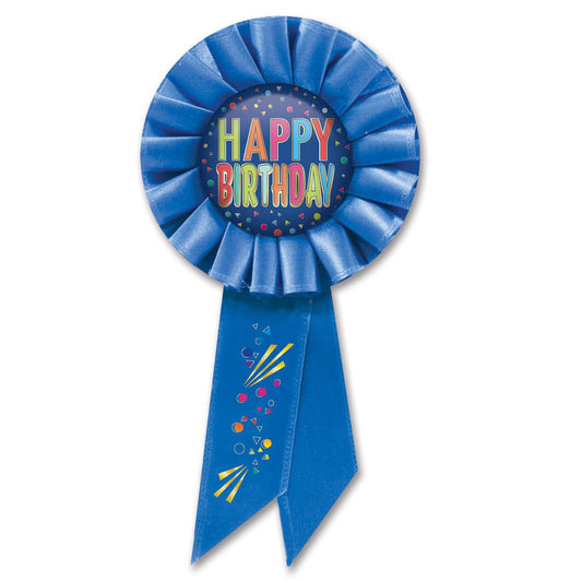 Beistle Happy Birthday Rosette - Party Supply Decoration for Birthday