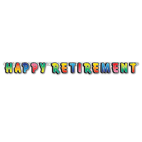 Beistle Happy Retirement Banner 5 in  x 5' (1/Pkg) Party Supply Decoration : Retirement