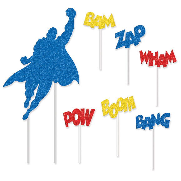 Beistle Hero Cake Topper - Party Supply Decoration for Heroes