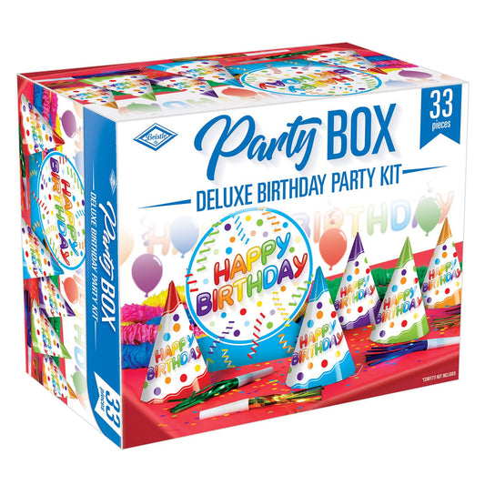 Beistle Deluxe Birthday Party Box - Party Supply Decoration for Birthday