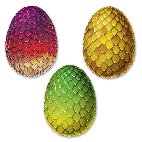 Beistle Dragon Egg Cutouts  (3/Pkg) Party Supply Decoration : Fantasy
