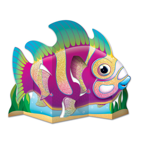 Beistle Glittered Fish Centerpiece 13 in  (1/Pkg) Party Supply Decoration : Under The Sea