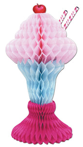 Beistle Tissue Ice Cream Sundae - Party Supply Decoration for 50's/Rock & Roll