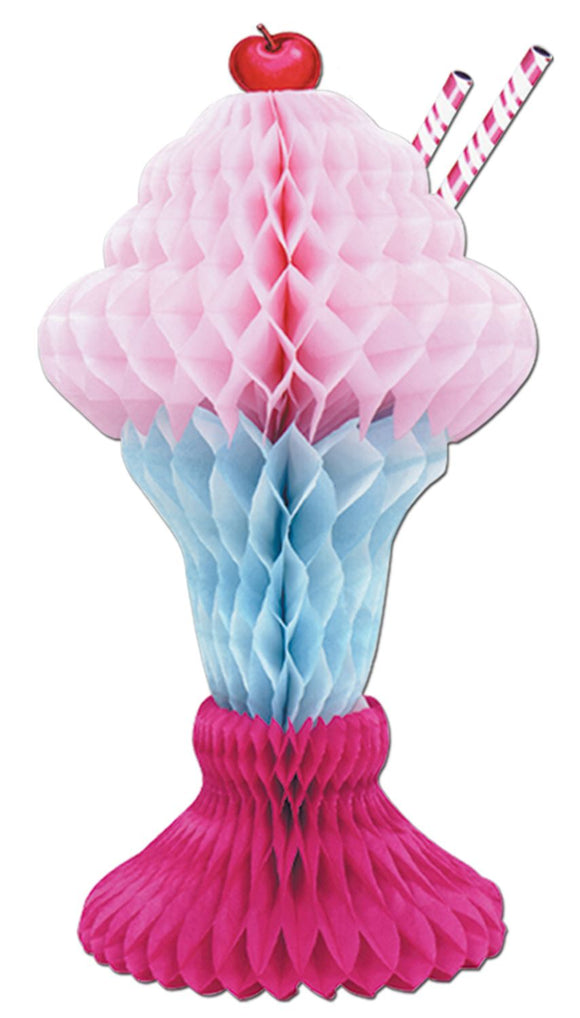 Beistle Tissue Ice Cream Sundae - Party Supply Decoration for 50's/Rock & Roll