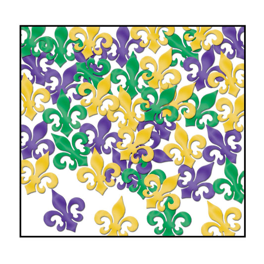 Beistle Mardi Gras Fleur De Lis Fanci-Fetti - Party Supply Decoration for Mardi Gras