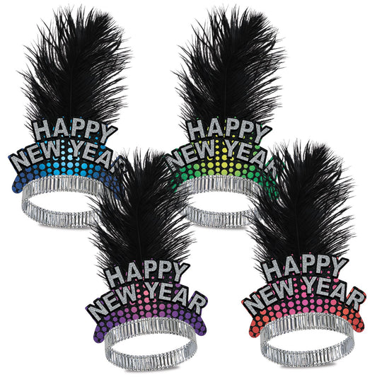 Beistle Cheers To The New Year Tiaras - Party Supply Decoration for New Years