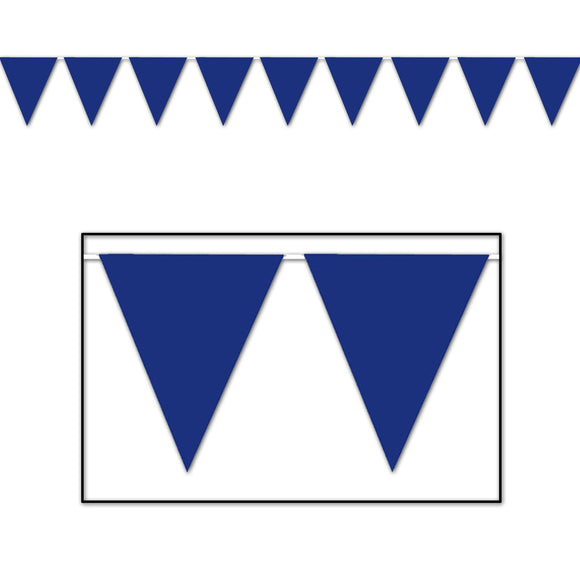 Beistle Blue Indoor/Outdoor Pennant Banner, 12 ft 11 in  x 12' (1/Pkg) Party Supply Decoration : General Occasion