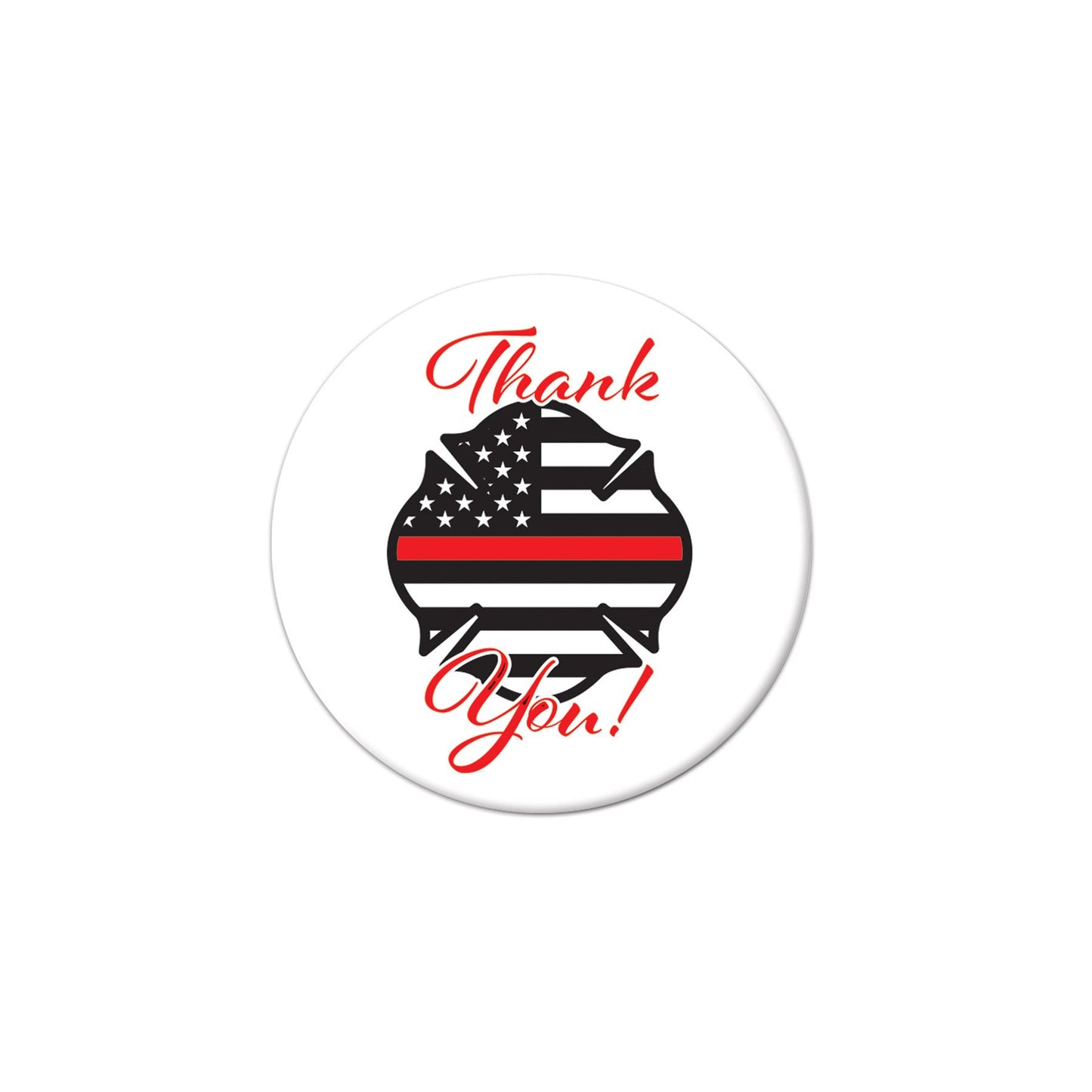 Beistle Thank You! Firefighters Button - Party Supply Decoration for Patriotic