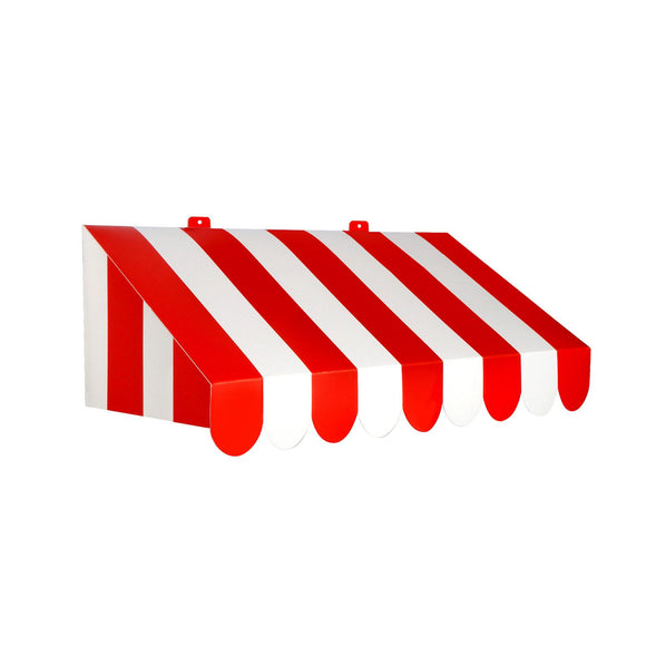 Beistle 3-D Red & White Awning Wall Decoration - Party Supply Decoration for Circus