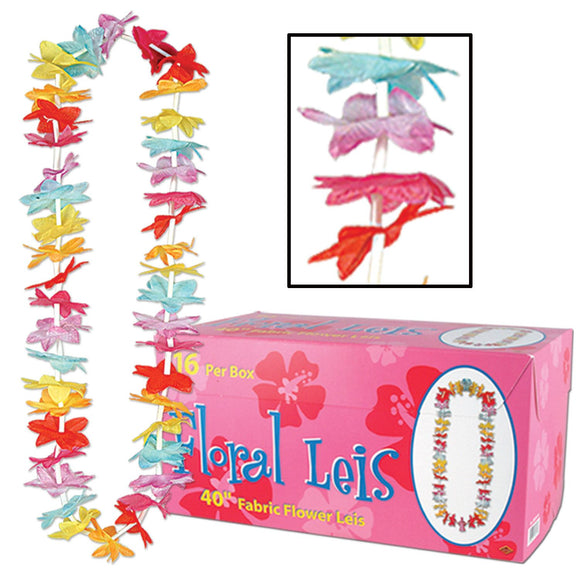 Beistle Multicolor Floral Leis (16/pkg) - Party Supply Decoration for Luau