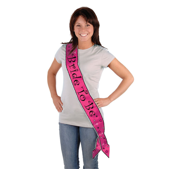 Beistle Pink Bride To Be Sash - Party Supply Decoration for Bachelorette