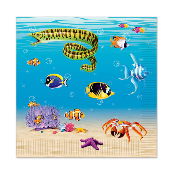 Beistle Under The Sea Lunch Napkins (16/pkg) - Party Supply Decoration for Under The Sea