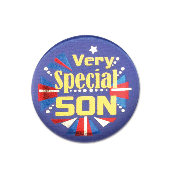 Beistle Very Special Son Satin Button - Party Supply Decoration for General Occasion