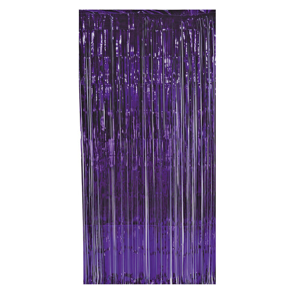 Beistle Purple 1-Ply Gleam N Curtain - Party Supply Decoration for General Occasion
