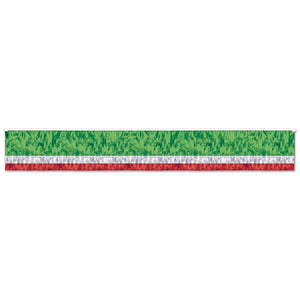 Beistle 3-Ply FR Metallic Fringe Drape (Red, White, & Green) - Party Supply Decoration for Fiesta / Cinco de Mayo