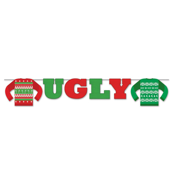 Beistle Ugly Sweater Streamer 110.25 in  x 6' (1/Pkg) Party Supply Decoration : Christmas/Winter
