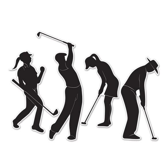 Beistle Golf Player Silhouettes - Party Supply Decoration for Golf