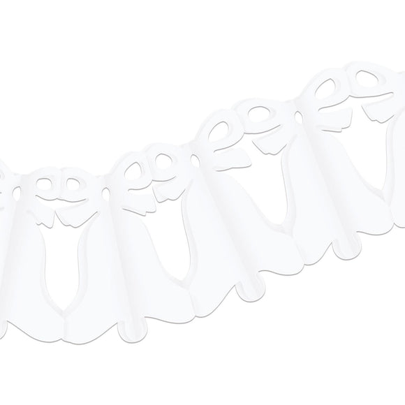 Beistle White Westminster Bell Garland - Party Supply Decoration for Wedding