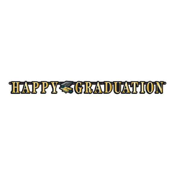 Beistle Happy Graduation Streamer 5 in  x 5' (1/Pkg) Party Supply Decoration : Graduation