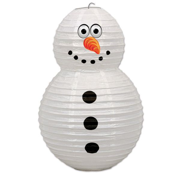 Beistle Snowman Paper Lantern - Party Supply Decoration for Christmas / Winter