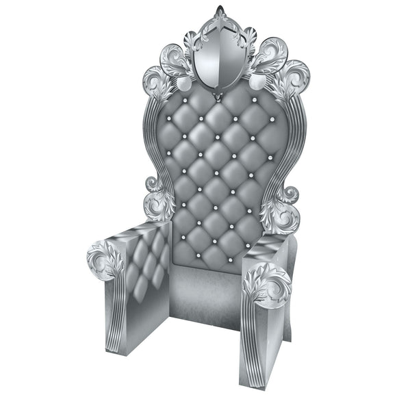 Beistle 3-D Prom Throne Prop - Silver - Party Supply Decoration for Prom