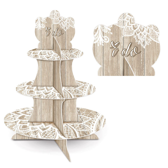 Beistle Wedding Cupcake Stand - Party Supply Decoration for Wedding