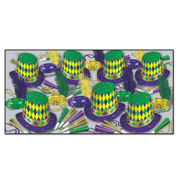 Beistle Mardi Gras Asst for 50 - Party Supply Decoration for Mardi Gras