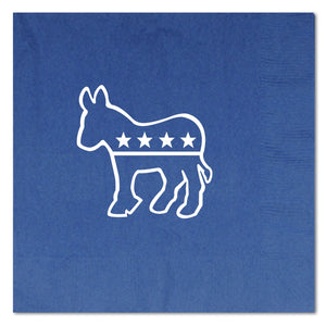 Beistle Blue Democratic Luncheon Napkins (16/pkg) - Party Supply Decoration for Patriotic