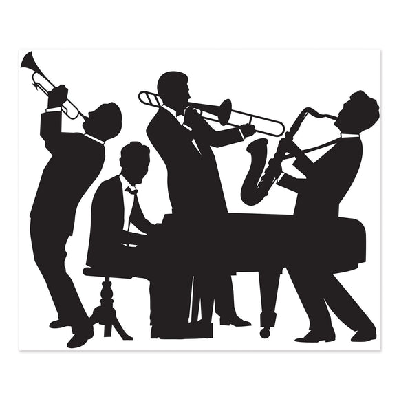 Beistle Great 20's Jazz Band Insta-Mural - Party Supply Decoration for Great 20's
