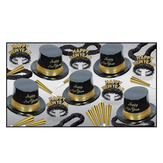 Beistle Gold Legacy Asst for 10 - Party Supply Decoration for New Years