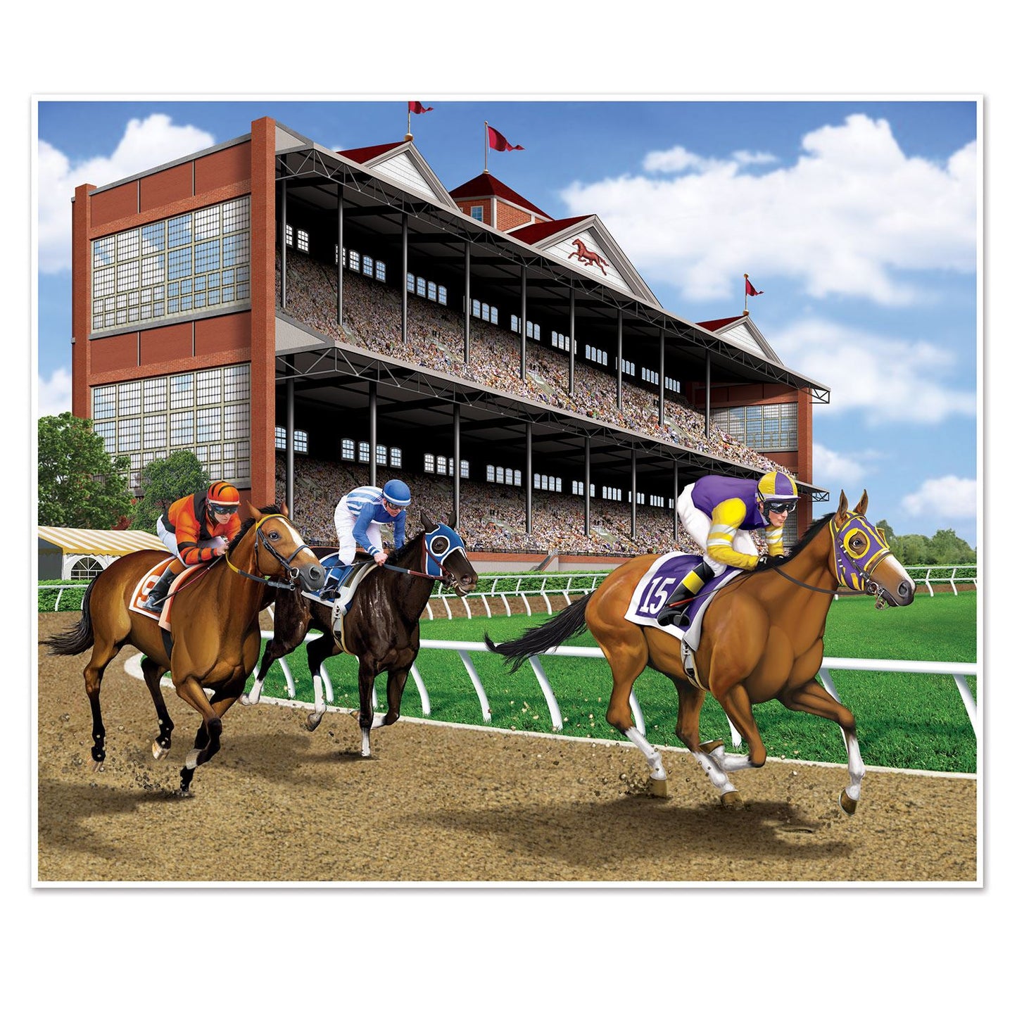 Beistle Horse Racing Photo Op Insta-Mural - Party Supply Decoration for Derby Day