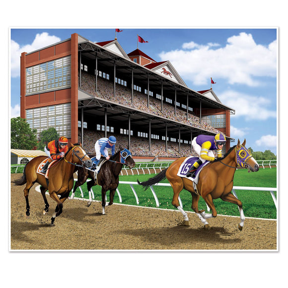 Beistle Horse Racing Photo Op Insta-Mural - Party Supply Decoration for Derby Day