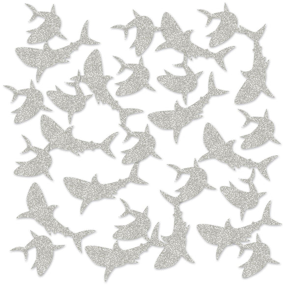 Beistle Shark Deluxe Sparkle Confetti - Party Supply Decoration for Shark