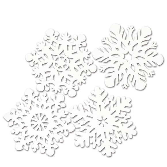 Beistle Die-Cut Snowflakes (4/Pkg) - Party Supply Decoration for Christmas / Winter