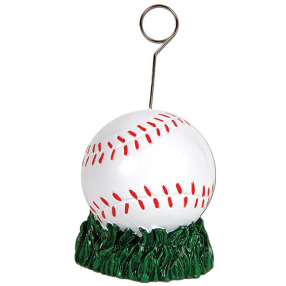 Beistle Baseball Photo/Balloon Holder - Party Supply Decoration for Baseball