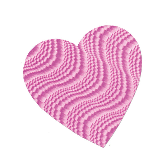 Beistle Pink Embossed Foil Heart Cutout (9 inch)   Party Supply Decoration : Valentines