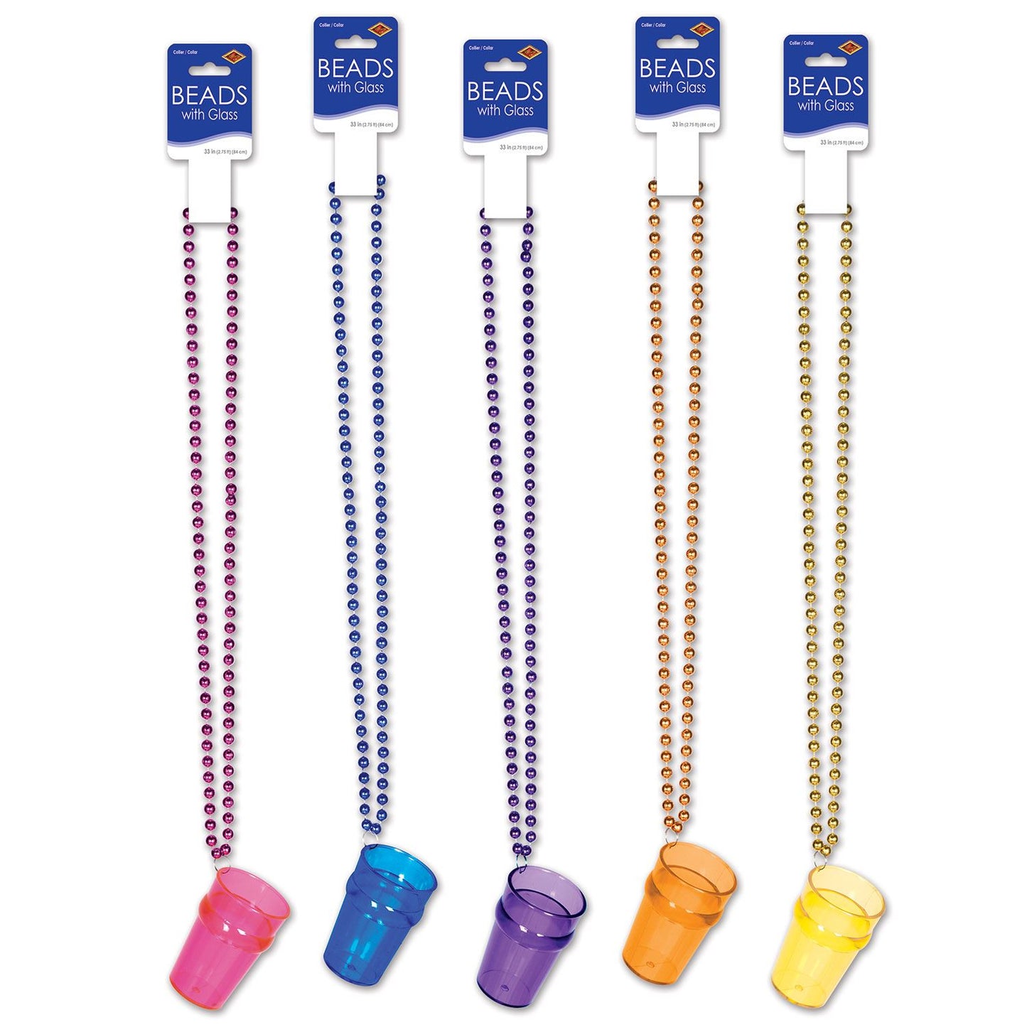 Beistle Shot Glass Beads (1/pkg) - Party Supply Decoration for Mardi Gras