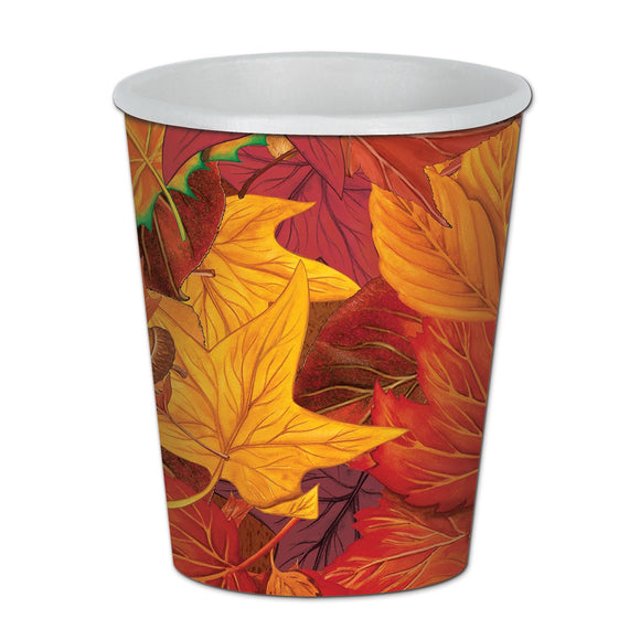 Beistle Fall Leaf Beverage Cups - Party Supply Decoration for Thanksgiving / Fall