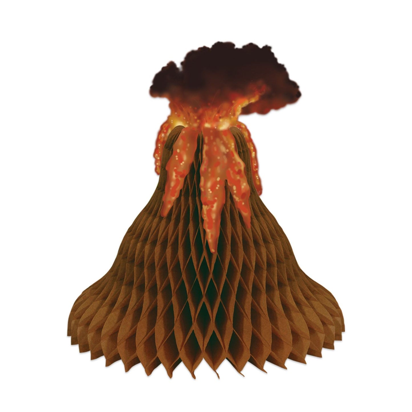 Beistle Tissue Volcano Centerpiece 15 in  (1/Pkg) Party Supply Decoration : Dinosaurs