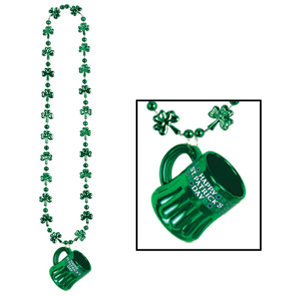 Beistle Shamrock Beads with Mug - Party Supply Decoration for St. Patricks