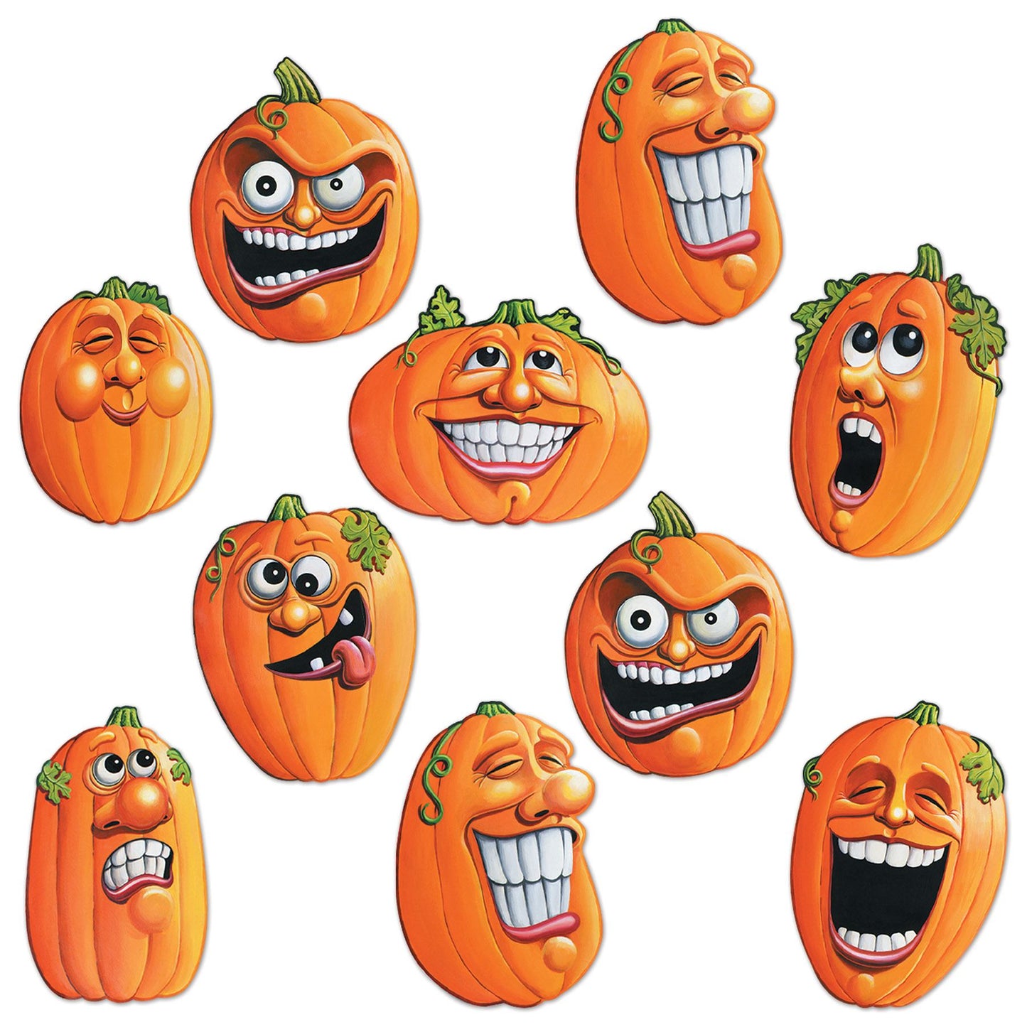 Beistle Mini Wacky J-O-L Cutouts (10/Pkg) 4 in  (10/Pkg) Party Supply Decoration : Halloween