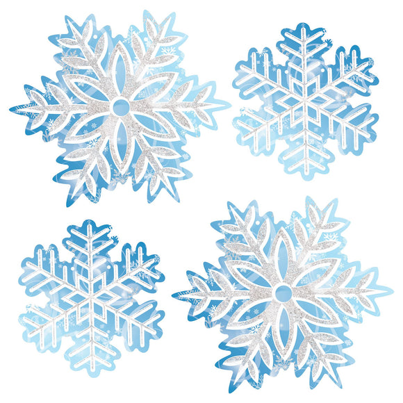 Beistle Winter Wonderland Hanging Snowflakes - Party Supply Decoration for Prom