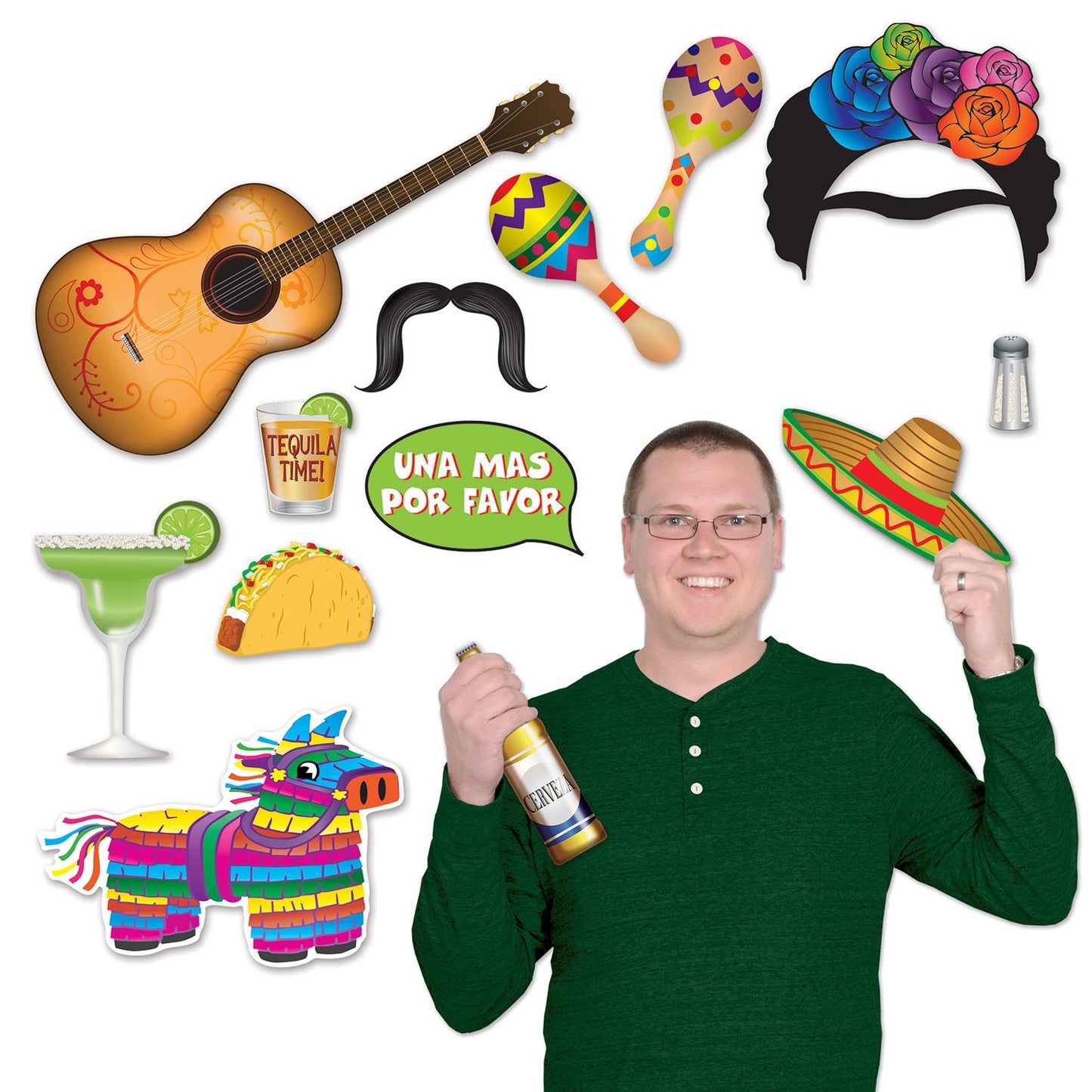 Beistle Fiesta Photo Fun Signs 3 in -170.75 in  (13/Pkg) Party Supply Decoration : Fiesta/Cinco de Mayo