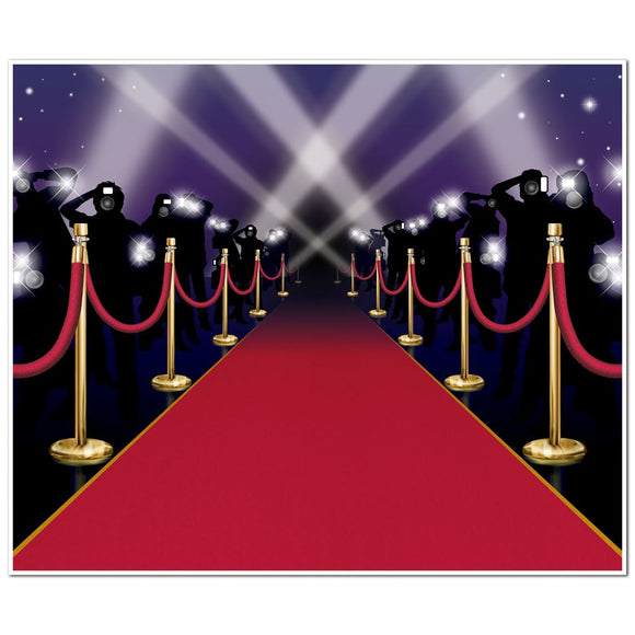 Beistle Red Carpet Insta-Mural - Party Supply Decoration for Awards Night