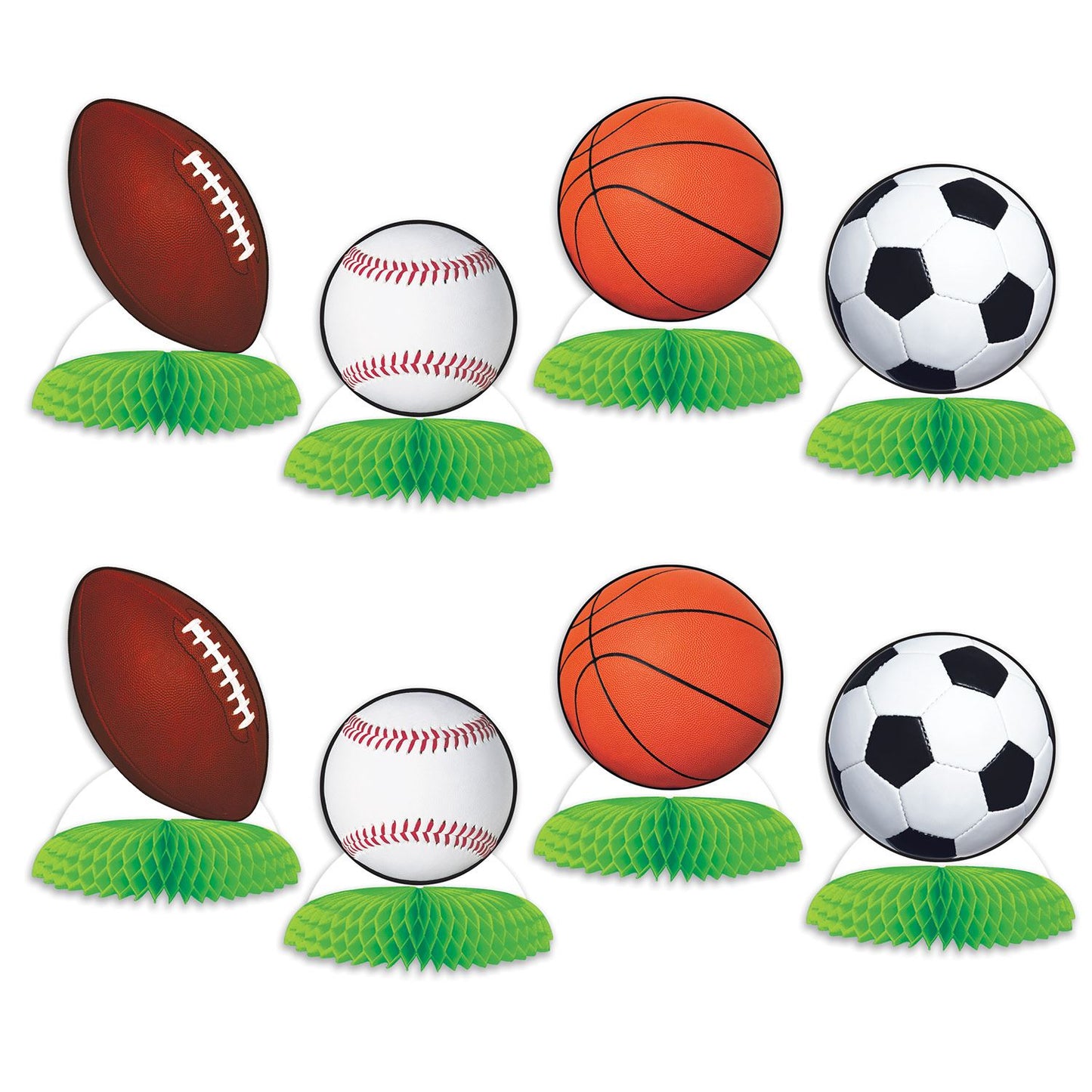 Beistle Sports Ball Mini Centerpieces   (8/Pkg) Party Supply Decoration : Sports