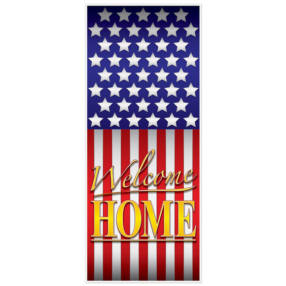 Beistle Welcome Home Door Cover - Party Supply Decoration for Patriotic