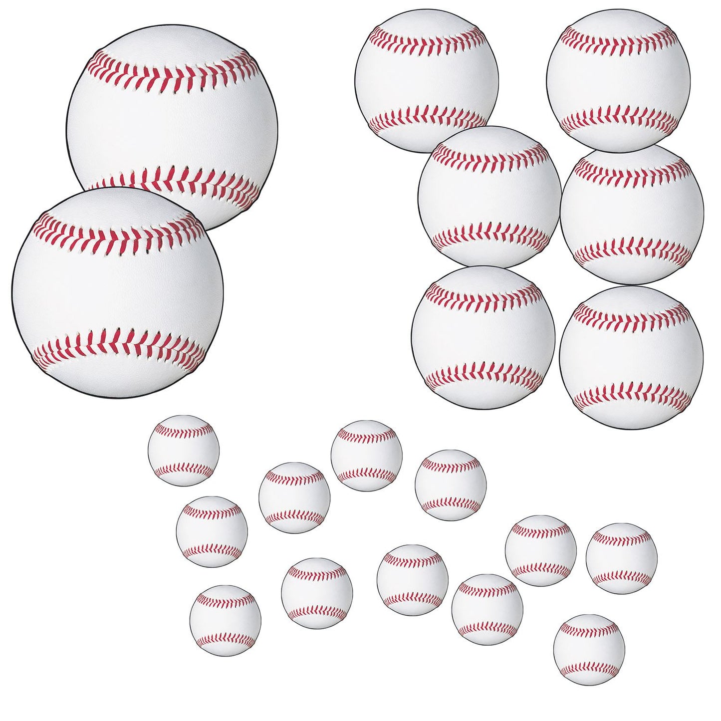 Beistle 20 Piece Baseball Cutouts Asstd (20/Pkg) Party Supply Decoration : Baseball