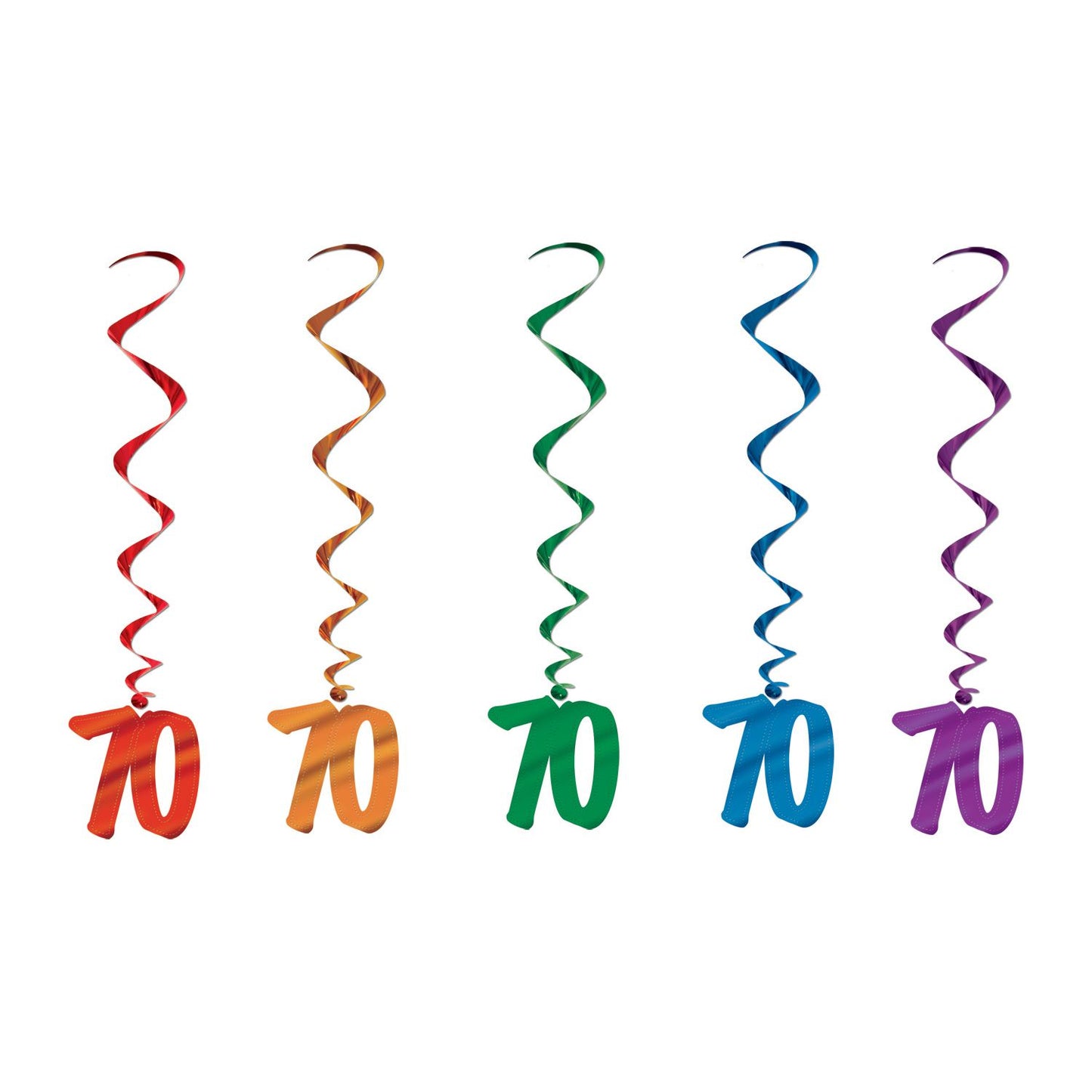 Beistle 70 Hanging Whirls (5/pkg) - Party Supply Decoration for Birthday